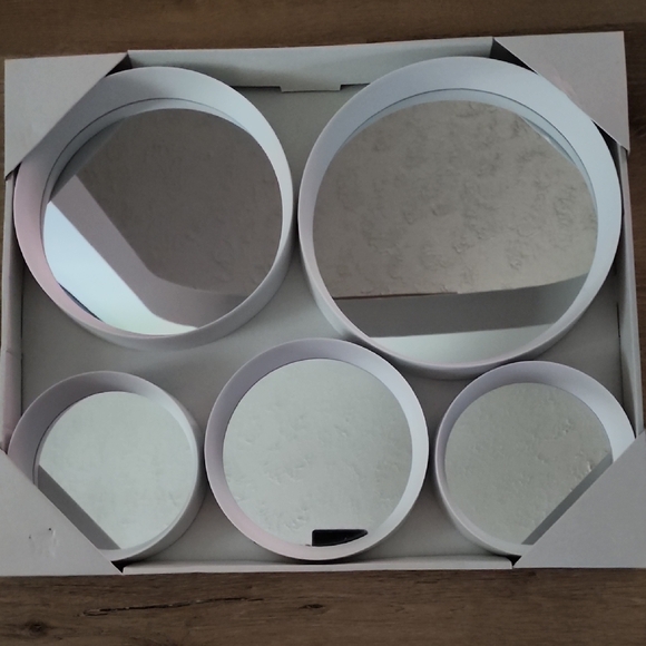 Other - NWT White Circular Wall Mirror Set